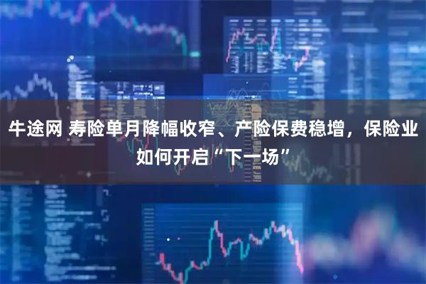 牛途网 寿险单月降幅收窄、产险保费稳增，保险业如何开启“下一场”