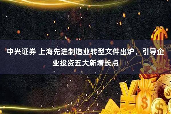 中兴证券 上海先进制造业转型文件出炉，引导企业投资五大新增长点